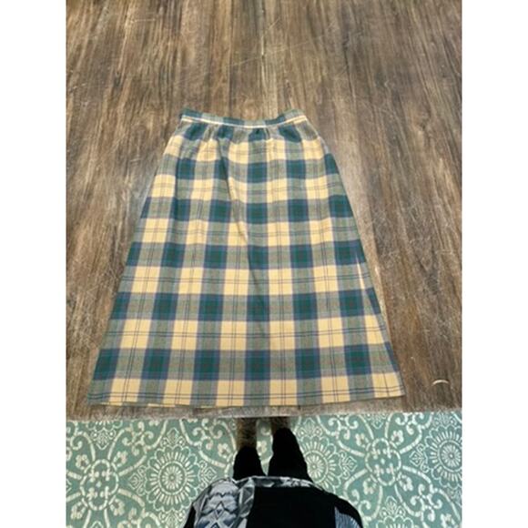 80's Wool Plaid Skirt, J.G. Hook , Vintage, Prairie,Western,Cowgirl,PLZ READ!!!! - Picture 8 of 11